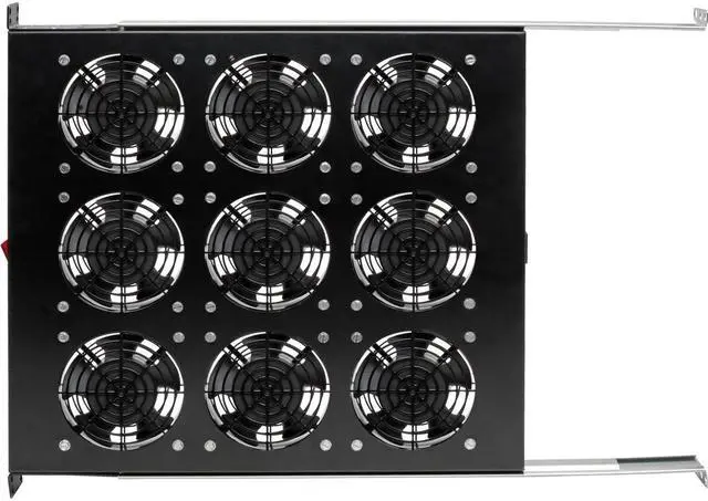 Alt view image 2 of 15 - Tripp Lite SRFANTRAY9 Fan Tray - 9 Fan - 1U - 19" - 864 CFM - Upflow Air Discharge Pattern