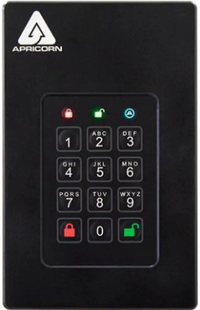 Alt view image 4 of 20 - Apricorn Aegis Fortress 5 TB Hard Drive External USB 3.0 AFL35TB