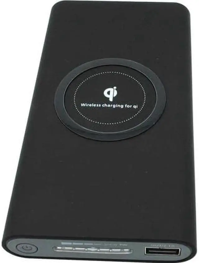 Alt view image 2 of 8 - 4XEM QI Wireless Power Bank 8000mAh Mobile Charging Station 2A 5V Black