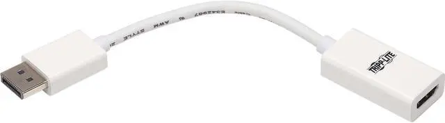 Alt view image 4 of 12 - Tripp Lite P136-06N-HDR-W DisplayPort/HDMI Audio/Video Cable P13606NHDRW