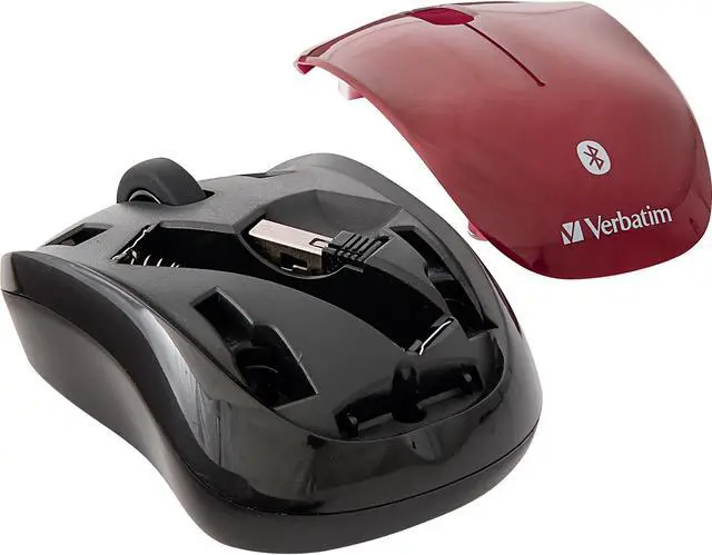 Alt view image 3 of 20 - Verbatim 70240 Bluetooth Wireless Tablet Multi-Trac Blue LED Mouse (Garnet)