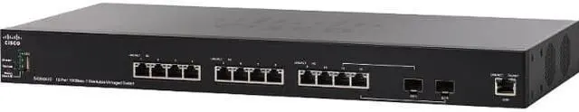 Alt view image 3 of 9 - Cisco - SX350X-12-K9-NA - Cisco SX350X-12 12-Port 10GBase-T Stackable Managed Switch - 12 Ports - Manageable - 2 Layer