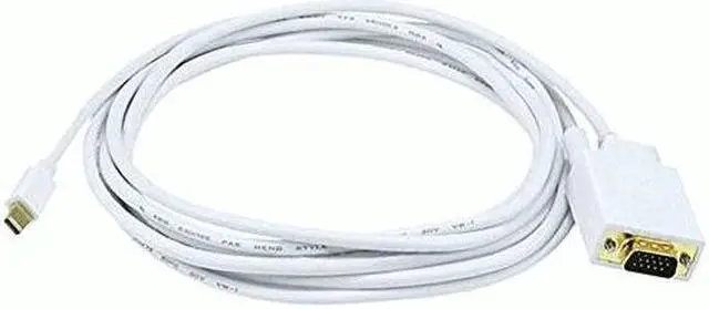 Alt view image 7 of 8 - Monoprice Video Cable - 10 Feet - White | 32AWG Mini Display Port to VGA Cable