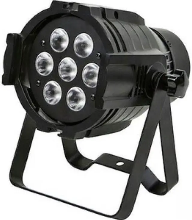 Alt view image 5 of 14 - Monoprice PAR-575 Stage Light (RGBW) | Bright,  8 watt, x 7 LED, aluminum shell, built-in programs for dimming and strobe effect - Stage Right Series