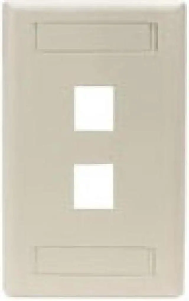 Alt view image 2 of 8 - Black Box GigaStation2 2 Socket Network Faceplate WPT464