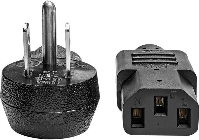 Alt view image 2 of 14 - Tripp Lite Model P006-006-15D 6 ft. Desktop Computer AC Power Cord, Right-Angle NEMA 5-15P to C13 - 10A, 125V, 18 AWG, 6 ft. Black