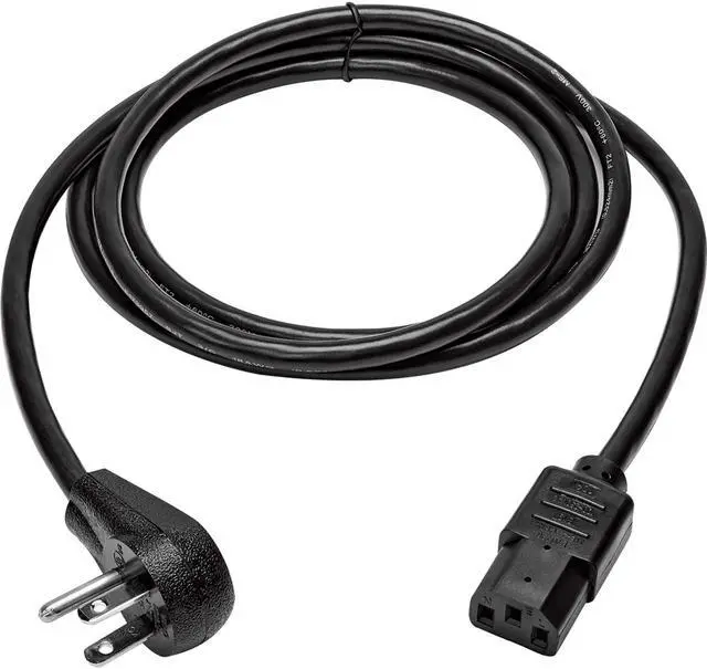 Main image of Tripp Lite Model P006-006-15D 6 ft. Desktop Computer AC Power Cord, Right-Angle NEMA 5-15P to C13 - 10A, 125V, 18 AWG, 6 ft. Black