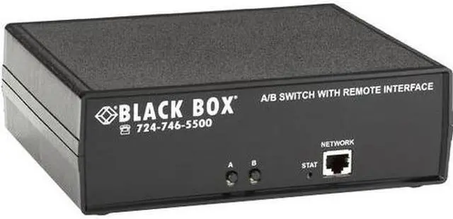 Main image of Black Box CAT6 Remotely Controlled Layer 1 A/B Switch, Latching, Ethernet, RS-232