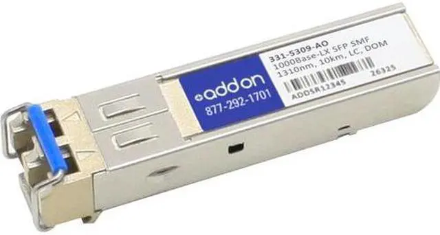 Alt view image 2 of 8 - AddOn Dell 331-5309 Compatible 1000Base-LX SFP Transceiver (SMF, 1310nm, 10km, LC, DOM)