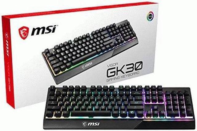 Alt view image 2 of 20 - MSI VIGOR GK30 KB Vigor GK30 Wired Membrane 6 Zones RGB Lighting Gaming Keyboard