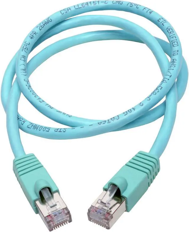 Alt view image 5 of 6 - TRIPP LITE N262-003-AQ CAT6A 10G-CERTIFIED SNAGLESS SHIELDED STP NETWORK PATCH CABLE (RJ45 M/M), POE, A