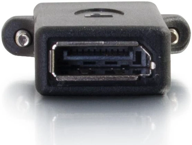 Alt view image 9 of 9 - C2g Displayport Female To Female Panel Mount Coupler
