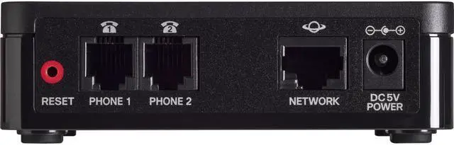 Alt view image 3 of 4 - Cisco 2-Port Analog Telephone Adapter For Multiplatform, 1 x RJ-45 - 2 x FXS - Fast Ethernet - Wall Mountable, Desktop
