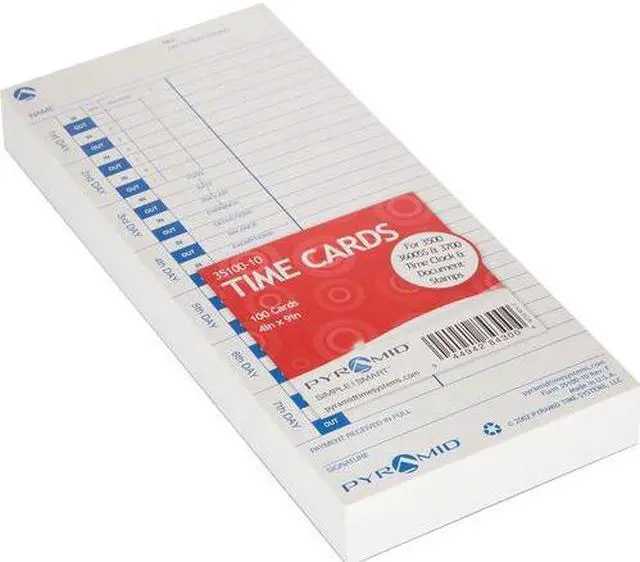 Alt view image 2 of 8 - Pyramid Time Card for Models 3500, 3600SS & 3700