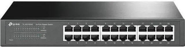 Alt view image 2 of 10 - TP-Link 24 Port Gigabit Ethernet Switch | Desktop or Rackmount | Lifetime Protection | Plug & Play | Shielded Ports | Sturdy Metal | Fanless Quiet | Traffic Optimization | Unmanaged (TL-SG1024S)