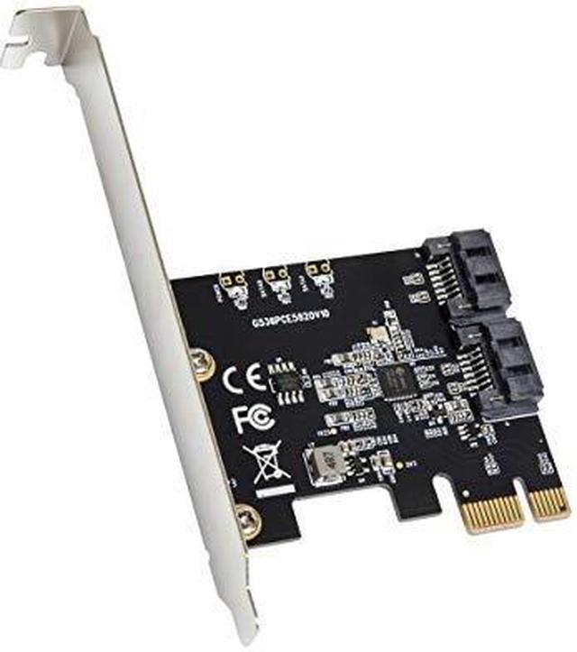 Main image of I/O CREST 2 Port SATA III PCI-e 3.0 x1 Controller Card (Jmicro Chipset), Add Two SATA 3.0 Devices to Any PCIe Slot