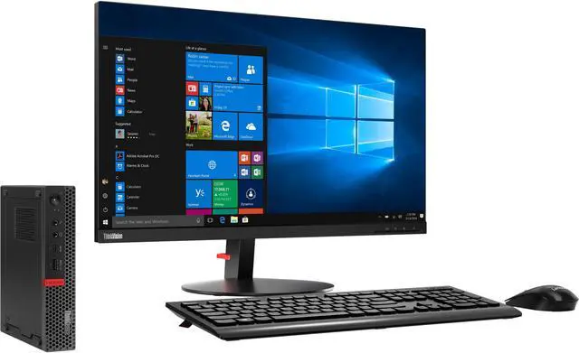 Alt view image 2 of 7 - Lenovo ThinkCentre M920q 10RS0039US Desktop Computer - Core i5 i5-8500T - 16 GB RAM - 256 GB SSD - Tiny - Raven Black