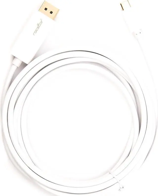 Alt view image 4 of 12 - Rocstor Y10C241-W1 10ft / 3m USB Type C to DisplayPort Cable - USB C to DP Cable - 4K 60Hz - White