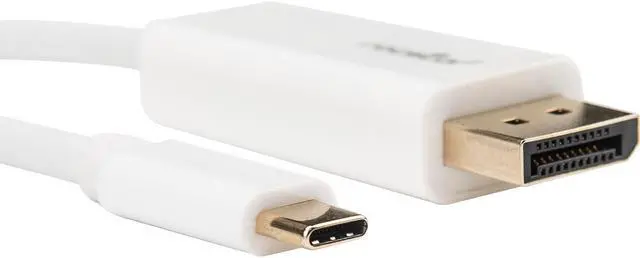 Alt view image 3 of 12 - Rocstor Y10C241-W1 10ft / 3m USB Type C to DisplayPort Cable - USB C to DP Cable - 4K 60Hz - White