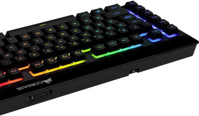 Alt view image 4 of 20 - Corsair K57 RGB Wireless Gaming Keyboard (NA) - Wired/Wireless Connectivity - Bluetooth/RF - 33 ft - 2.40 GHz - USB 3.0 Type A Interface - 110 Key - English (North America) - Windows, PC - Rubber Dome
