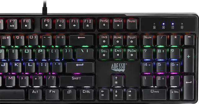 Alt view image 6 of 15 - Adesso Multi-Color Illuminated Mechanical Gaming Keyboard