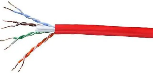 Alt view image 3 of 10 - Monoprice Cat6 Ethernet Bulk Cable - 1000 Feet - Red | Network Internet Cord - Solid, 550Mhz, UTP, CMP, Plenum, Pure Bare Copper Wire, 23AWG, No Logo