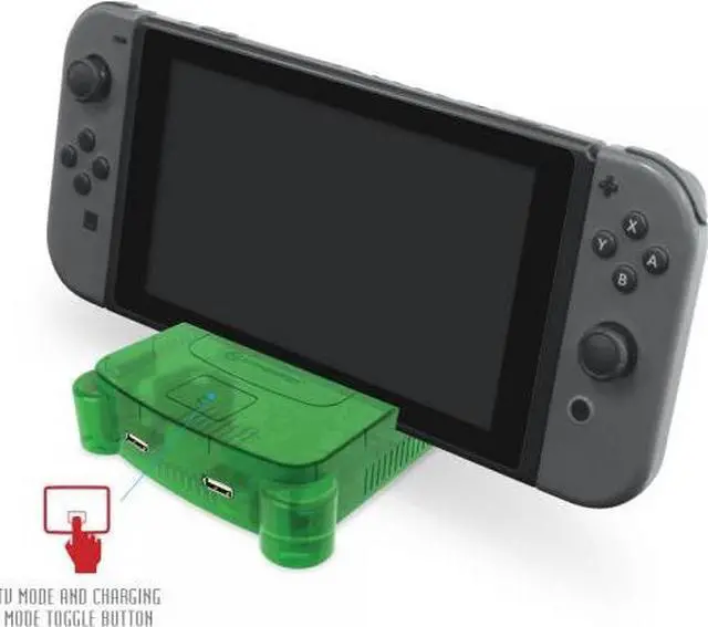 Alt view image 8 of 14 - Hyperkin RetroN S64 Console Dock for Switch (Lime Green) Nintendo Switch