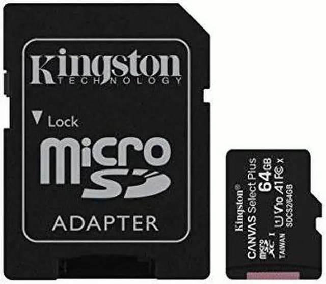Alt view image 4 of 20 - Kingston Canvas Select Plus 64GB Micro SD Card and SD Adapter SDCS2/64GB
