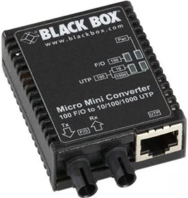 Alt view image 2 of 7 - BLACK BOX LMC402A 10/100BT 100BFX MM 5K SC MEDIA CONVERTER