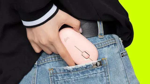 Alt view image 5 of 20 - Logitech Pebble M350 910-005769 Rose Pink 3 Buttons 1 x Wheel Dual (RF / Bluetooth Wireless) Optical Mouse