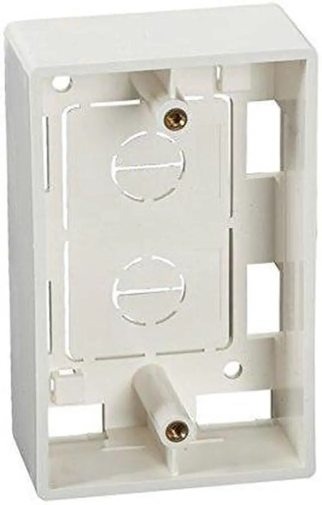Alt view image 2 of 7 - Black Box JPB654 Office White Single-Gang Surfac E Mount Box