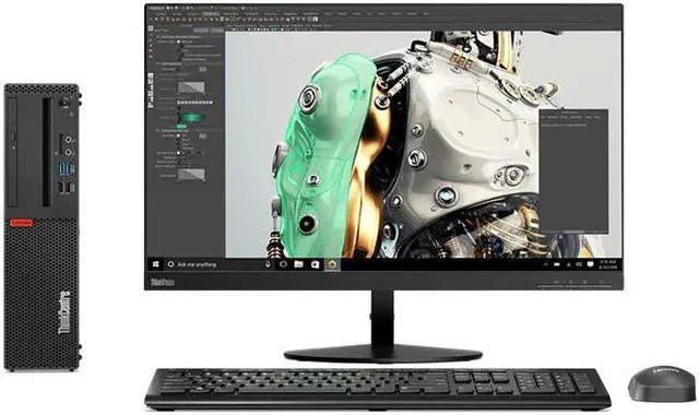 Alt view image 4 of 13 - Lenovo ThinkCentre M75s-1 SFF Desktop Computer R5-3400G 8GB 256GB SSD W10P DVDW