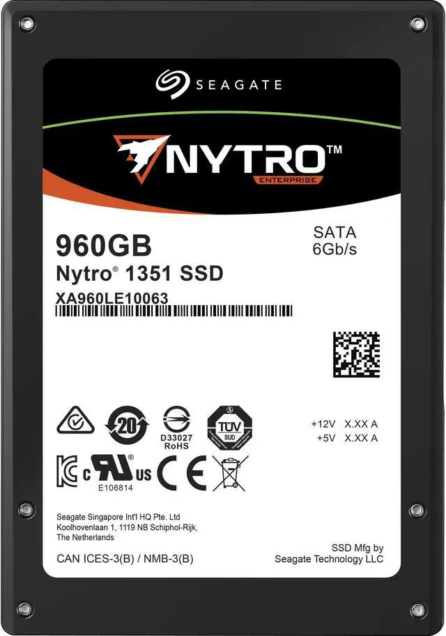 Alt view image 4 of 6 - Seagate Nytro 1351 960GB SATA 6Gb/s 3D TLC 2.5-Inch Data Center SSD — XA960LE10063