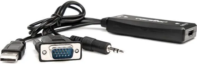 Alt view image 8 of 16 - Rocstor VGA to HDMI Adapter with USB Power & Audio
