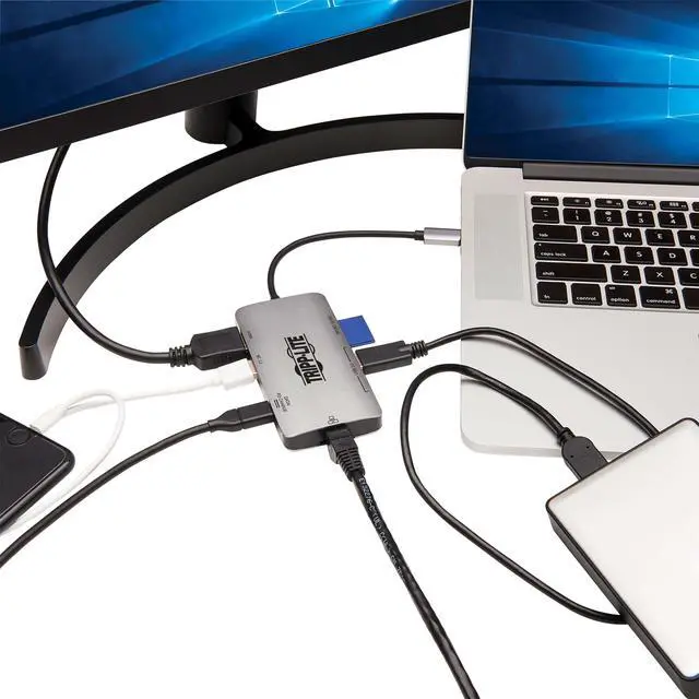 Alt view image 2 of 20 - USB C DOCKING STATION 4K USB