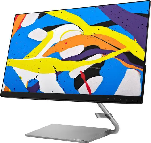 Alt view image 6 of 17 - Lenovo Q24i-10 24" (Actual size 23.8") Full HD 1920 x 1080 HDMI VGA AMD FreeSync Built-in Speakers NearEdgeless Bezel LED Backlit IPS Monitor