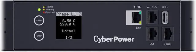 Alt view image 3 of 10 - CyberPower PDU83111 30-Outlets 3-Phase Switched MBO PDU, 346-415V/20A