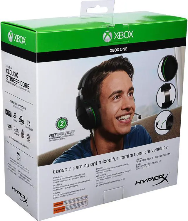 Alt view image 11 of 20 - HyperX CloudX Stinger Core - Gaming Headset - Official Xbox Licensed Headset with Mic, Xbox One, PC, PUBG, Fortnite, Crackdown, (HX-HSCSCX-BK)