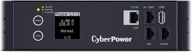 Alt view image 4 of 9 - CYBERPOWER SYSTEMS USA PDU83108 3-PHASE SWITCHED MBO PDU 60A