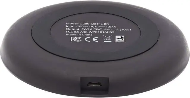 Alt view image 3 of 10 - Tripp Lite 10W Qi Wireless Phone Charger for Apple and Samsung U280Q01FLBK