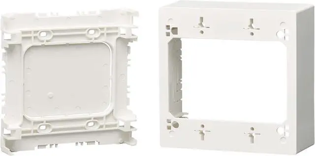 Alt view image 4 of 17 - Tripp Lite Double-Gang Surface-Mount Back Box White TAA N080SMB2WH