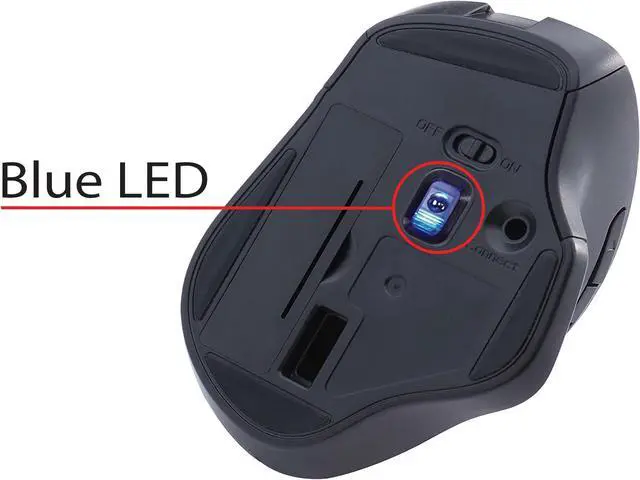 Alt view image 7 of 20 - Verbatim Silent Ergonomic Wireless Blue LED Mouse Dark Teal 70244