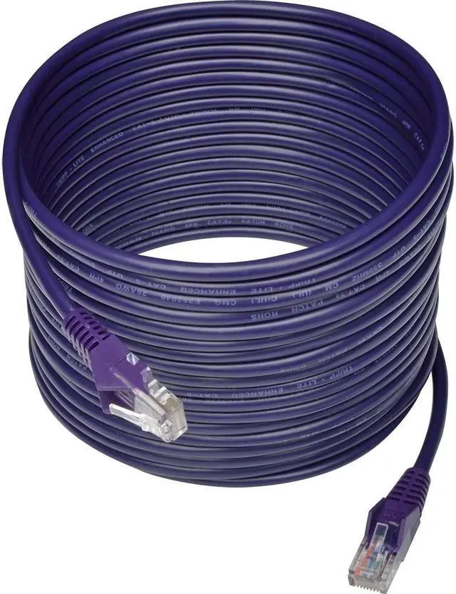 Alt view image 4 of 15 - Tripp Lite 25ft Cat5e 350 MHz Snagless Molded UTP Patch Cable (RJ45 M/M), Purple
