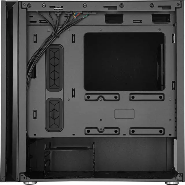 Alt view image 2 of 20 - cooler master silencio s400 matx tower w/sounddampening material, sounddampened steel side panel, reversible front panel, sd card reader, and 2x 120mm pwm silencio fp fans