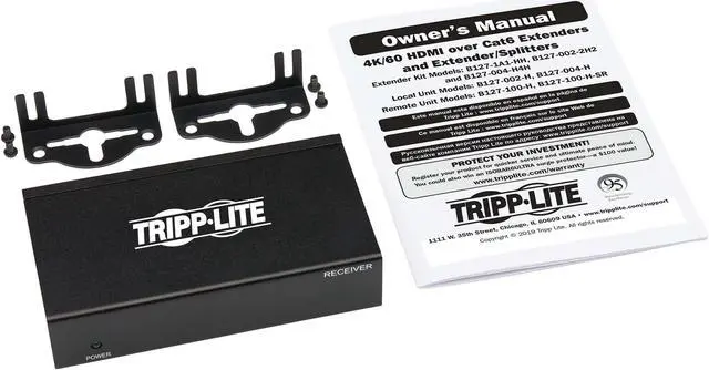 Alt view image 2 of 14 - Tripp Lite B127P-100-H HDMI over Cat6 Active Remote Receiver B127P100H