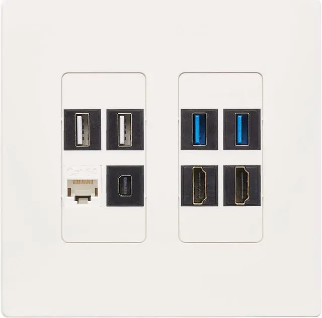 Alt view image 3 of 17 - Tripp Lite Double-Gang Surface-Mount Back Box White TAA N080SMB2WH