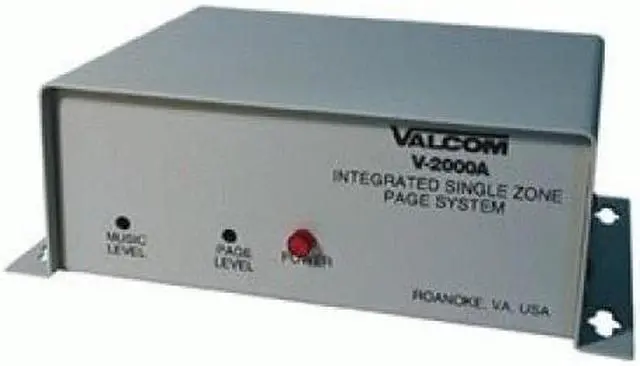 Alt view image 5 of 10 - Valcom - V-2000A - One-way, 1 Zone, Page Control With Built-in Power Provides A Background Music In