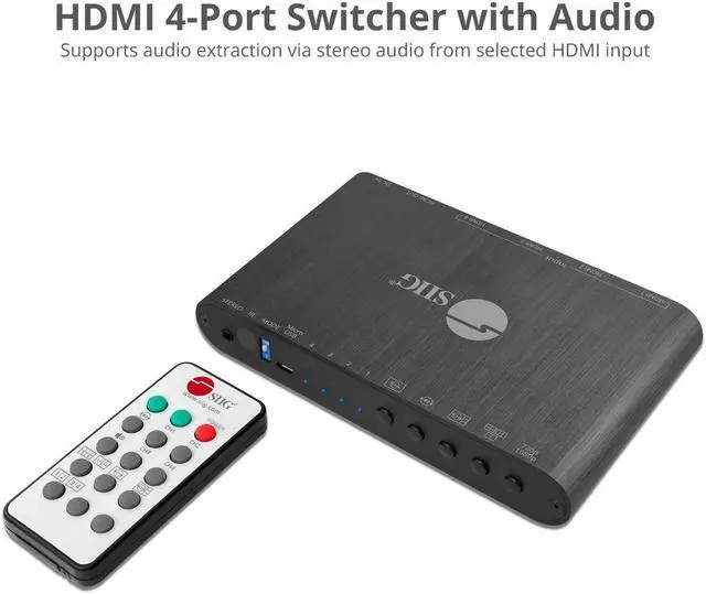Alt view image 5 of 15 - SIIG - CE-H25R11-S1 - SIIG 4x1 HDMI Seamless Quad-Split Multi-Viewer Switcher - 1920 x 1080 - Full HD - 4 x 1 - 1 x HDMI