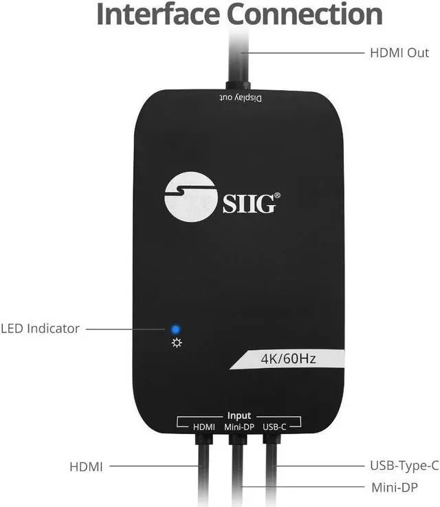 Alt view image 2 of 20 - Siig 3X1 Hdmi 4K Multi Format Presentation Switcher - Byod