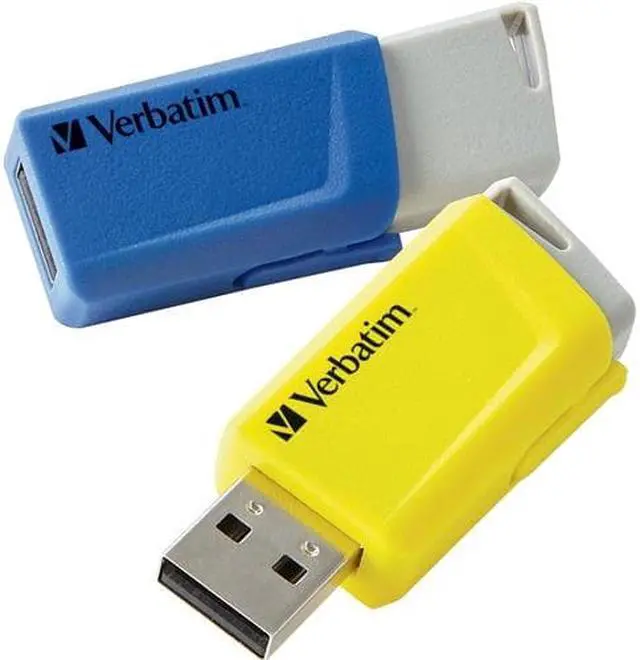 Alt view image 2 of 17 - Verbatim® Store'N'Flip USB 2.0 Flash Drives, 16GB, Berry/Blue, Pack Of 2 Flash Drives, 70377